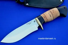Нож Зубр сталь 95Х18 рукоять береста+стаб.граб